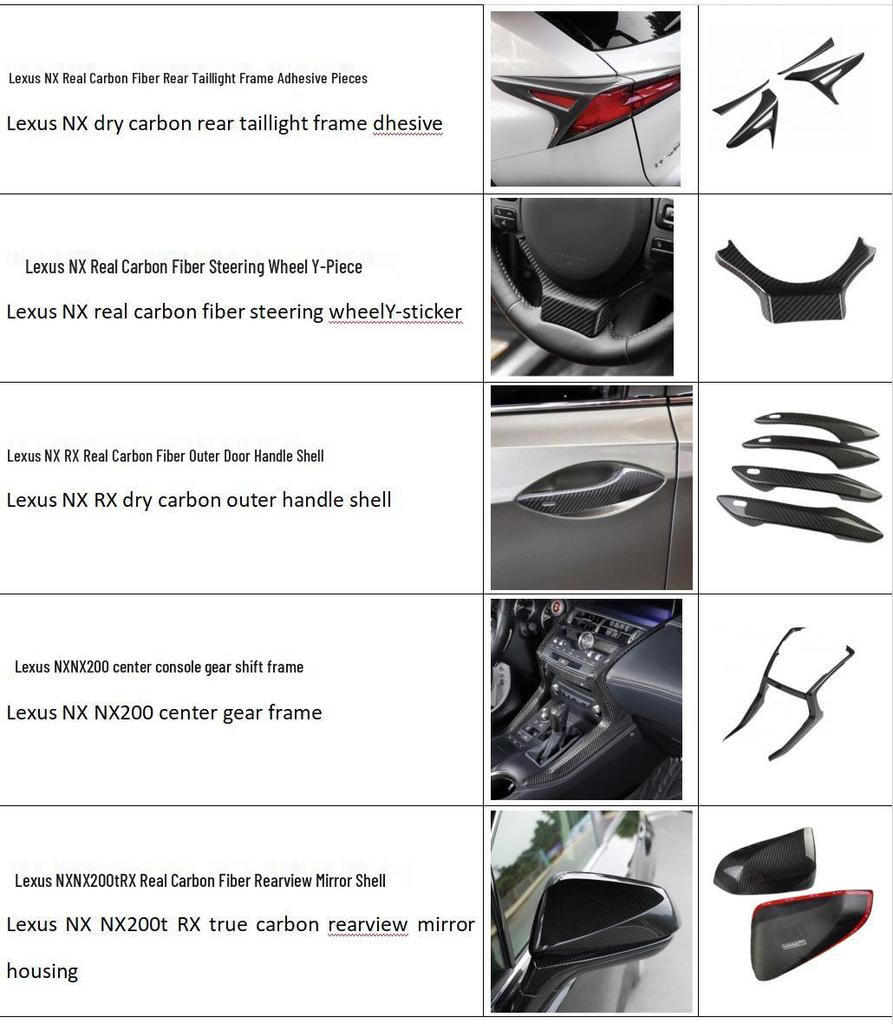 Lexus LS LC RC ES LM Carbon Fiber Mirror Shell Horn Exterior Upgrade Accessories