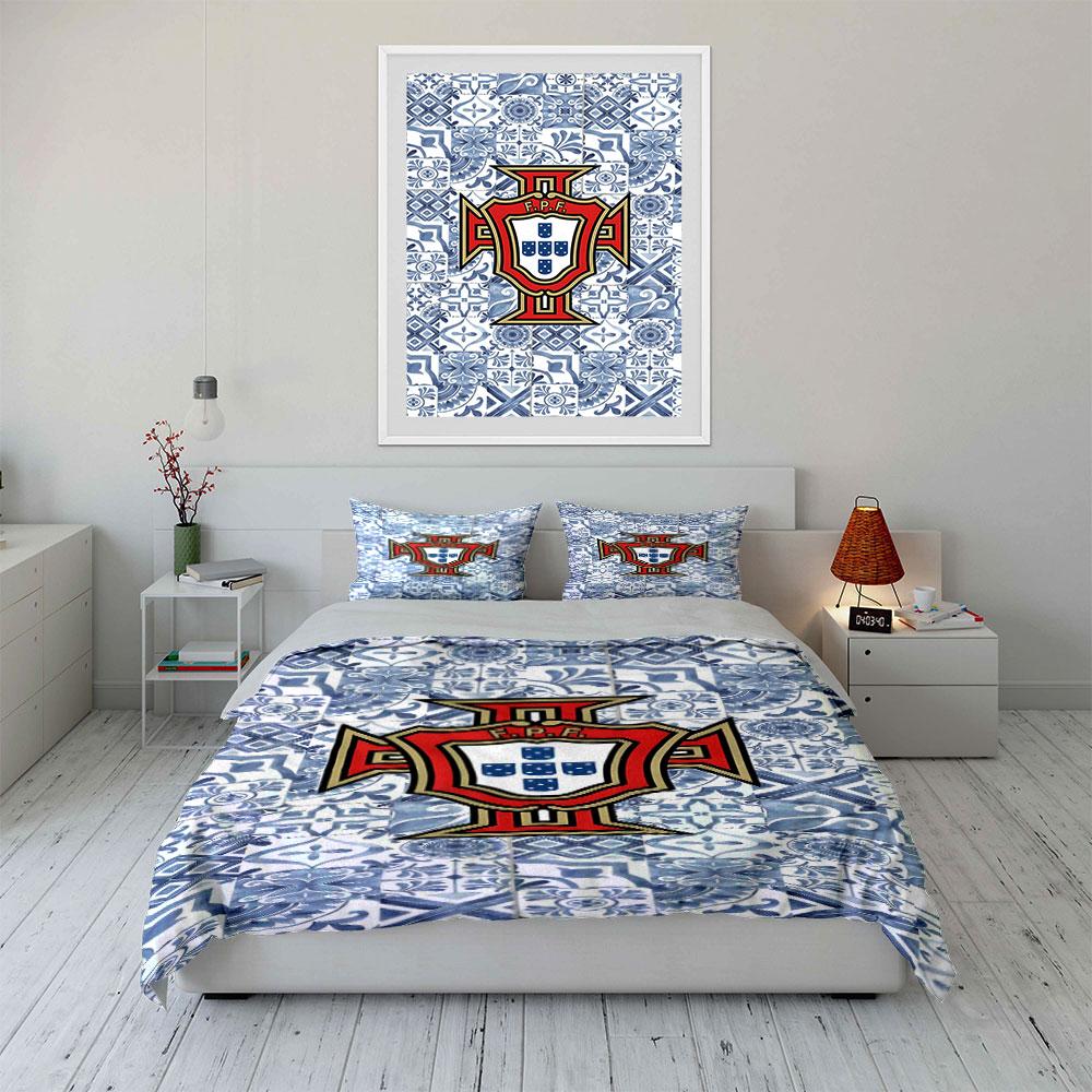 Blue Floral Tiles Pattern. Bedding Sets Duvet Cover Sets Duvet Covers Pillowcases(1 * Duvet Cover 2 * Pillowcases, Without Duvet Insert)