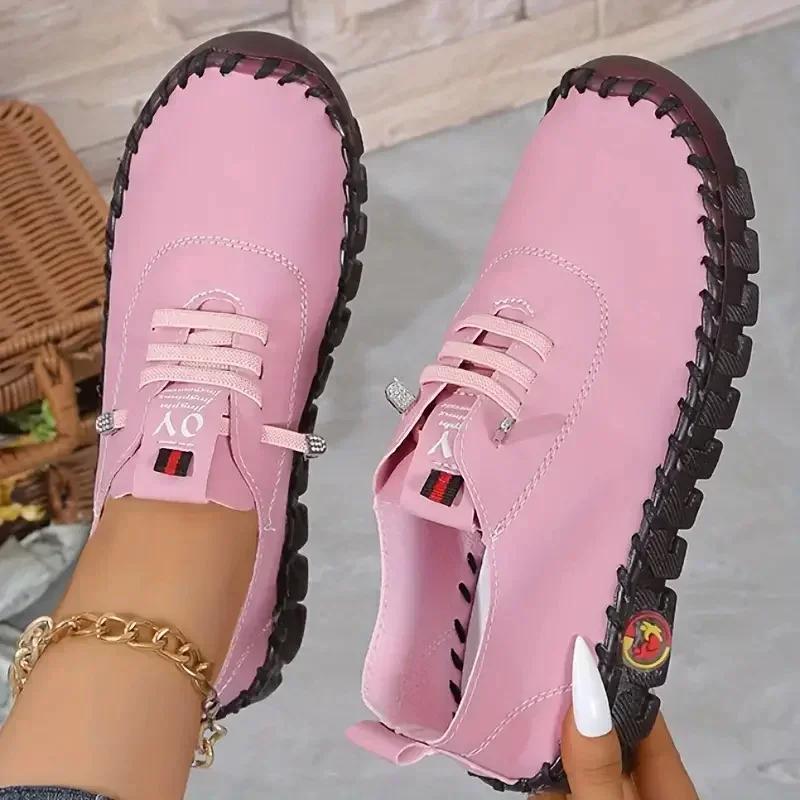 Women Sneakers 2026 New Designer Shoes Loafers Soft-soled Roman Breathable Outdoor Women Retro Big Size Single Shoes for Women
