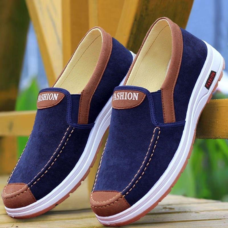 New Old Beijing Cloth Shoes Men's Shoes Spring Canvas Shoes Men's Casual Shoes Comfortable and Lightweight Shoes Non-slip Low-top Tide Shoes