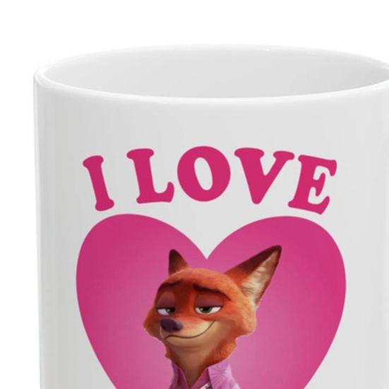 Jag älskar min pojkvän/flickvän mugg Zootropolis Nick Fox Judy Rabbit par keramisk kaffekopp hjärtdesign par te varm chokladmugg