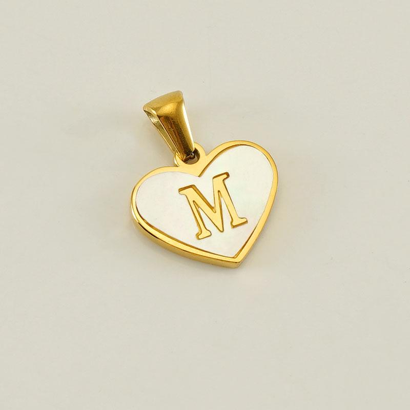 High-Quality Stainless Steel Heart Letter Pendant Necklace - Trendy Ins Style Clavicle Chain