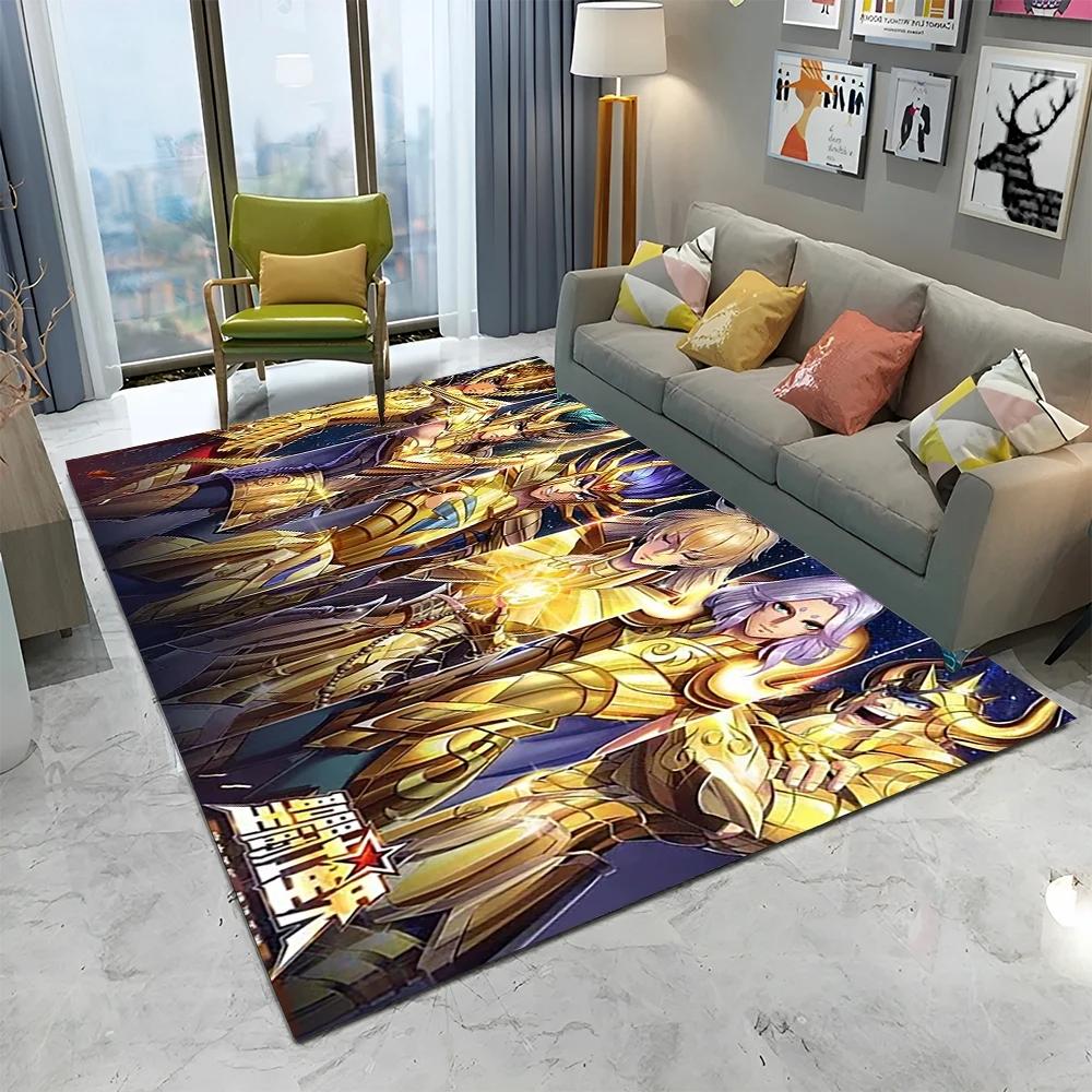 Retro Saint Seiya Anime Karikatür Halı Halı Ev Oturma Odası Yatak Odası Kanepe Paspas Dekor, çocuk oyun Alanı Kilim kaymaz Zemin Mat