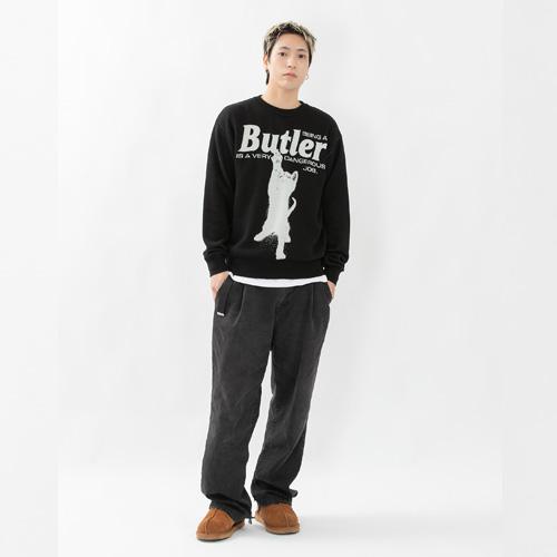 Keuluchi Cat Butler Knit Sweater (Black)