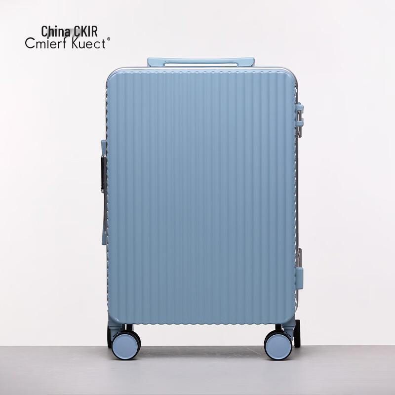 Cmierf Kuect 22-inch PC Hardshell Spinner Suitcase with Wide Aluminum Rod