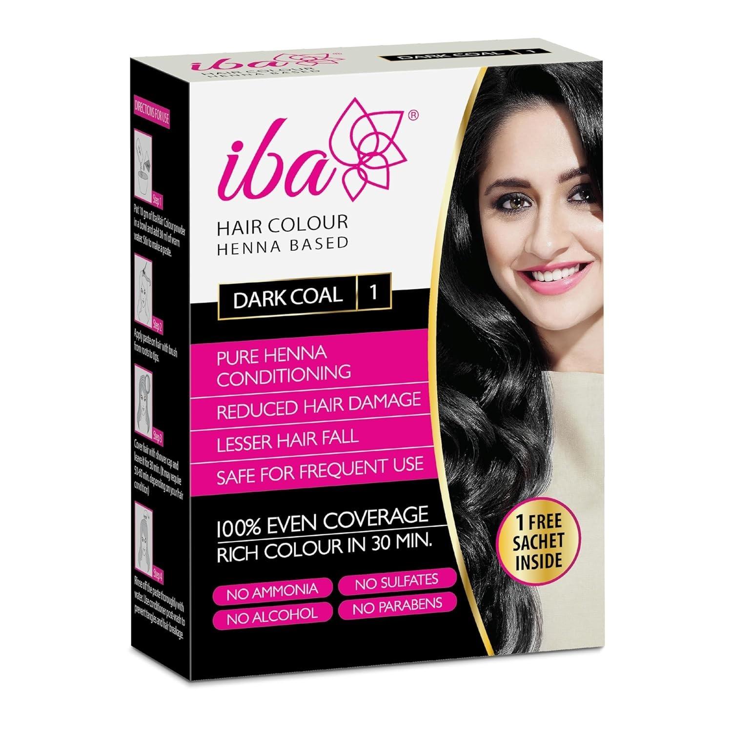 

@ Iba Hair Colour Dark Coal Black Henna For Women 70g Zr-3093-60%Off