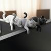 Enfeite de Gato Dormindo Impresso em 3D Estátuas Decorativas Criativas de Gato Decorações de Gato para Mesa Uso em Desktop