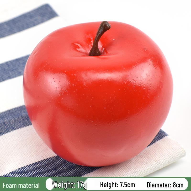 Red Delicious Artificial Apple Ornament for Decorations