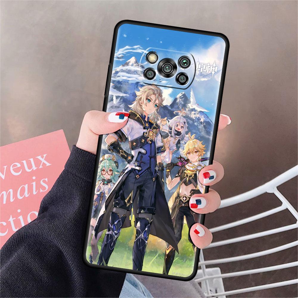 Hülle für Xiaomi Mi Poco X3 NFC X4 Pro F3 F4 GT M4 M3 F1 C40 11 Lite 11T Weiche Silikon Funda Handyhülle Genshin Impact Spiel Capa