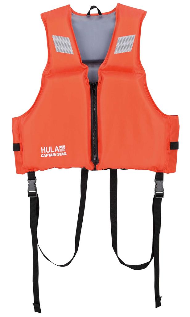 CAPTAIN STAG Floating Vest with Reflective Tape for Adults Red HULA US-3007