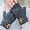 Thicken Fingerless Gloves Winter Warm Touchscreen Gloves Knitted Gloves  For Men Women Gifts