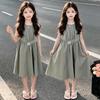 2026 Girls' Korean-Style Summer Sundress - Fashionable Princess Dress for Big Kids