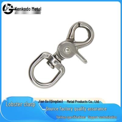 316 Edelstahl Drehbarer Hummer-Karabiner Schlüsselanhänger Haken