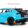 1:24 Lamborghini URUS Suv Modified Version Die-cast Metal Alloy Model Car Sound and Light Pull Back Seven Doors Collection Children's Toys Boys Gift