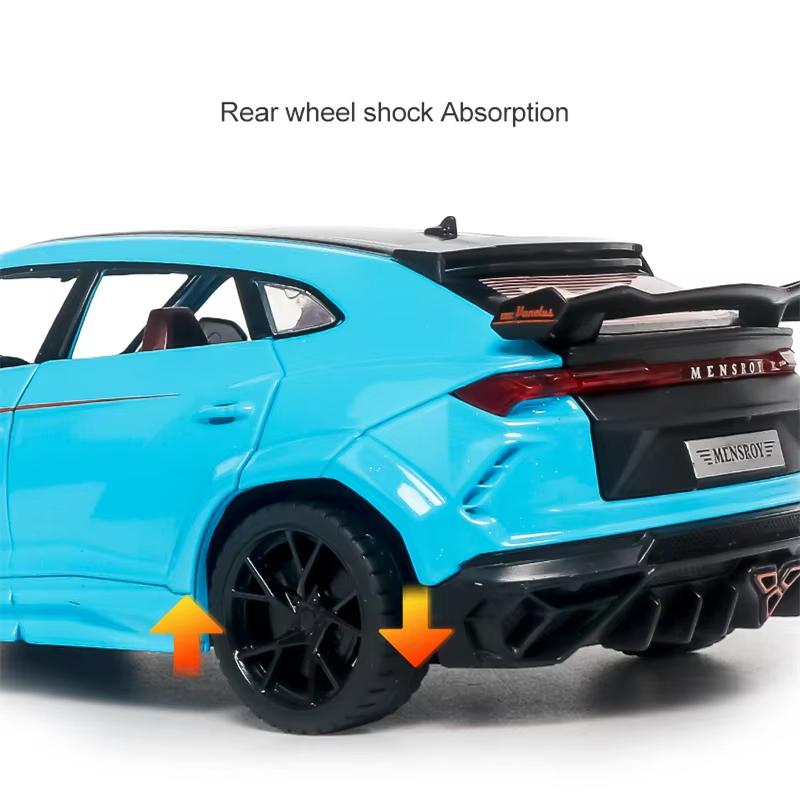 1:24 Lamborghini URUS Suv Modified Version Die-cast Metal Alloy Model Car Sound and Light Pull Back Seven Doors Collection Children's Toys Boys Gift
