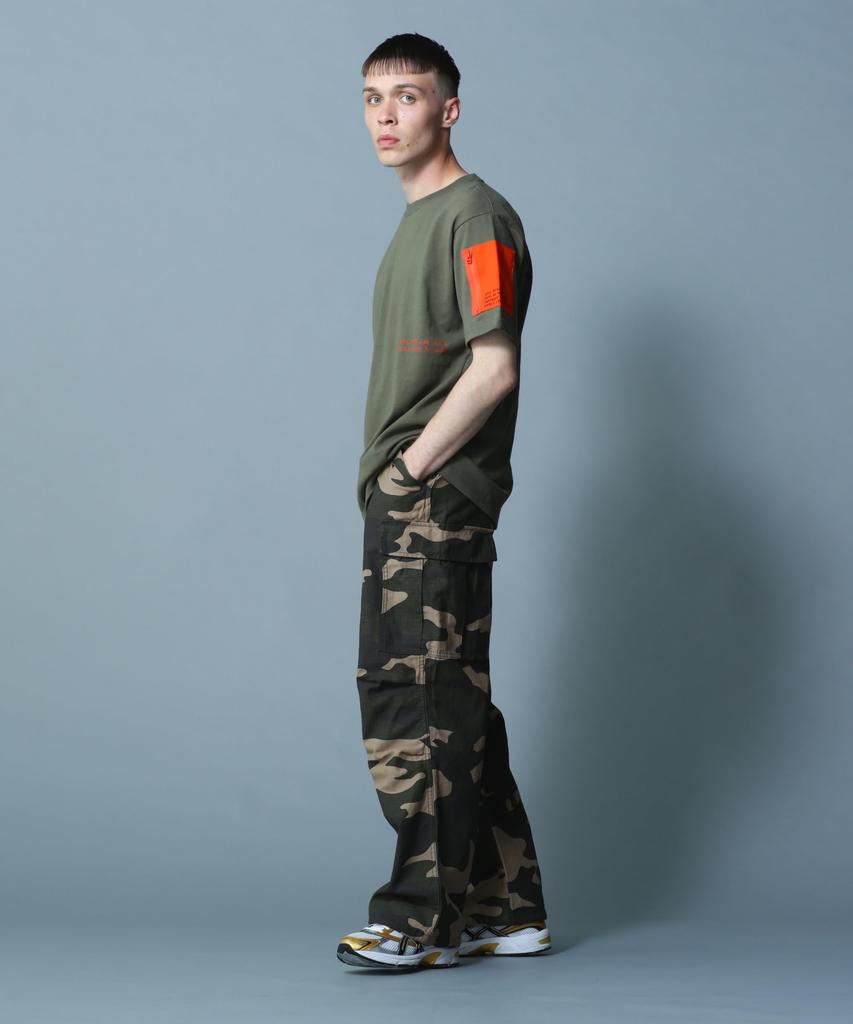 AVIREX REMODEL DESIGN CREW NECK T-SHIRT L Olive