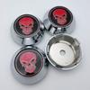 4pcs 60mm 64mm 65mm 68mm 69mm Skull Logo Emblem Car Wheel Center Caps High Rim Hubcaps Wheels Hub Cover Replace Car Accessories