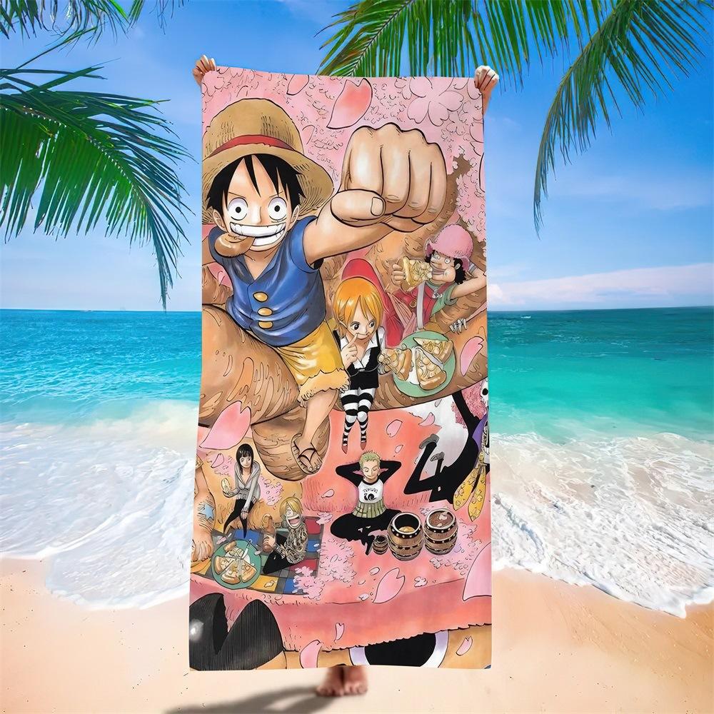 New Anime Character Printed Microfiber Beach Towel Quick Dry Water Absorbent Bath Towel