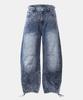 BADBLOOD Bbnt Rhinestone Curved Pants - Light Blue