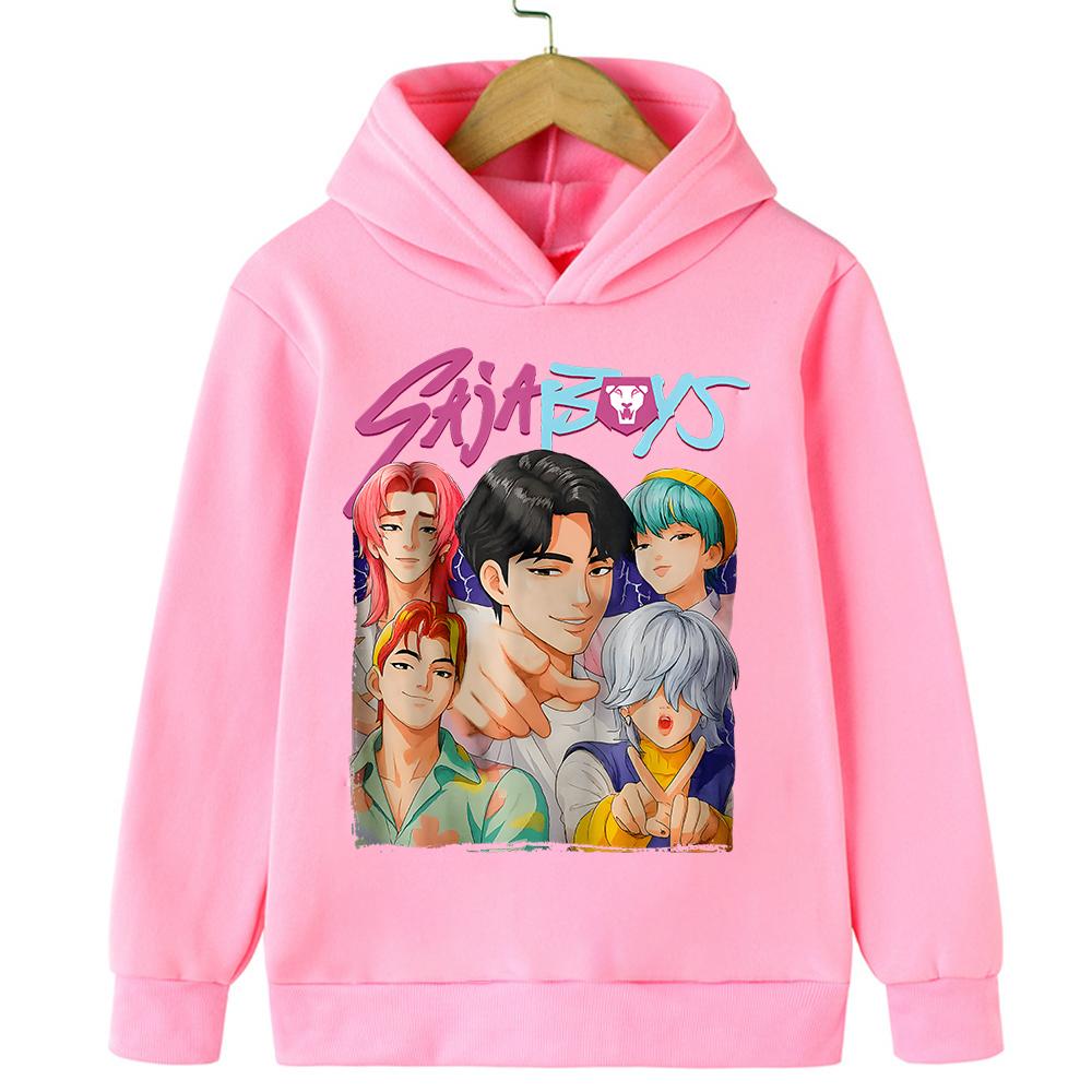 Kpop Hon na čarodějnice dětské oblečení, chlapecké a dívčí jarní a podzimní mikiny s hřejivostí a fleecové mikiny