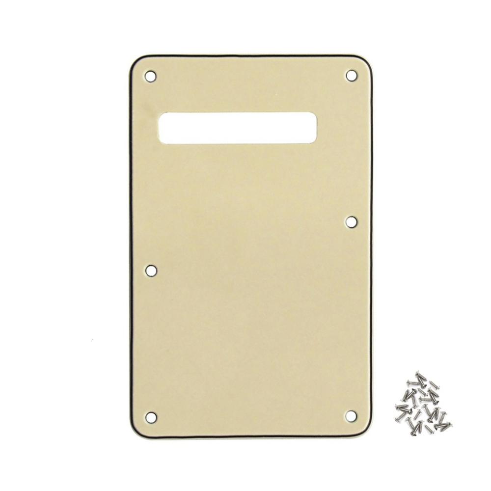 FLEOR 1pc ST Guitar Pickguard Tremolo Cavity Cover Guitar Back Plate Backplate with Screws for FD ST