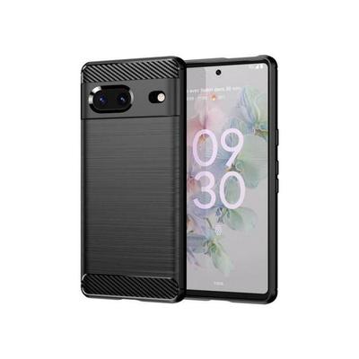 Silicone Case with Black Carbon Fiber Inserts for Google Pixel 7