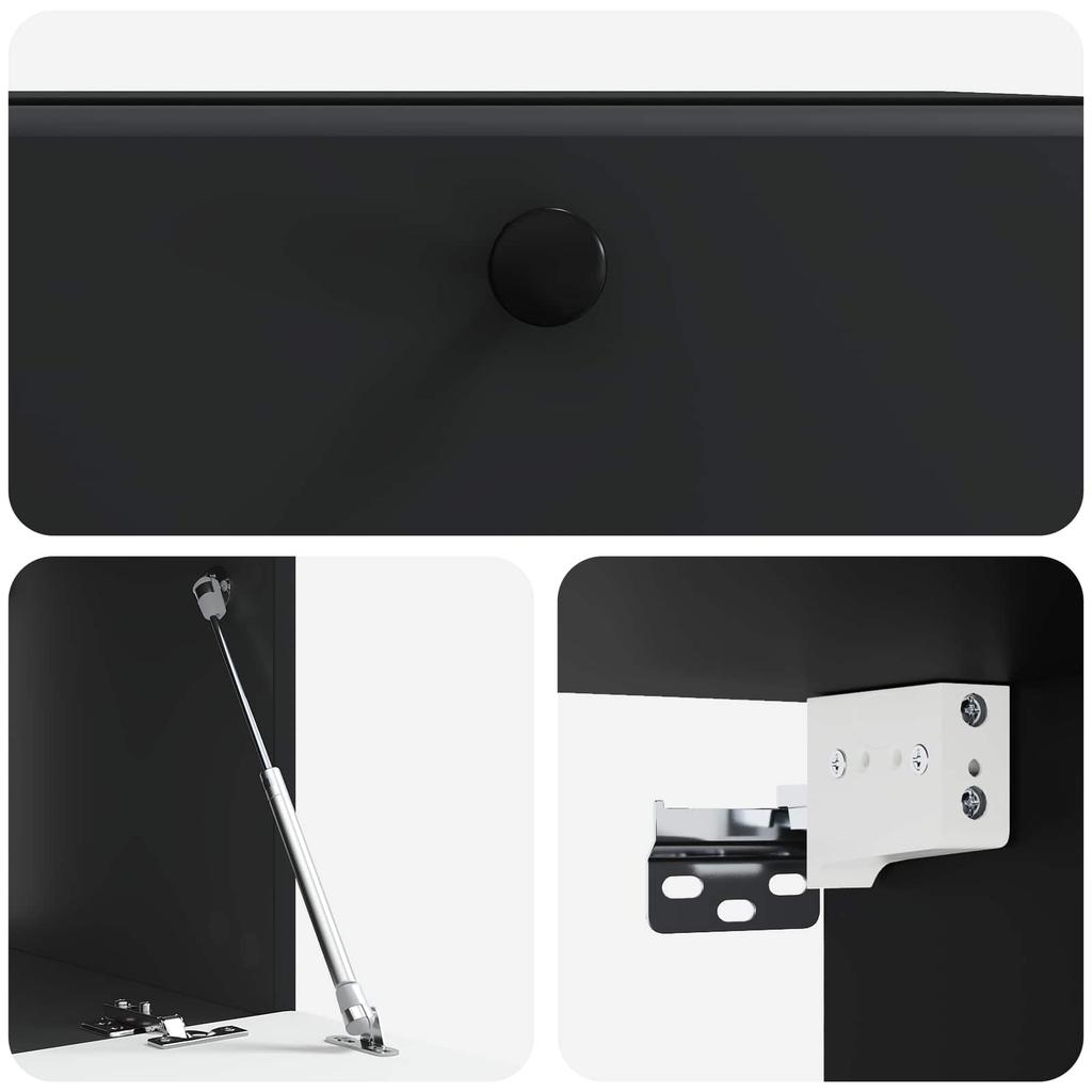 Wall Mounted TV Cabinet 59.5 x 41 x 30 cm Black
