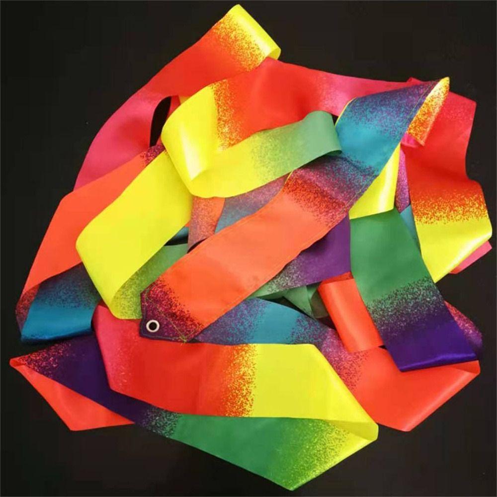 Gradient Colors Ballet Streamer Rhythmic Dance Ribbon Gymnastics Ribbons  Performance Props
