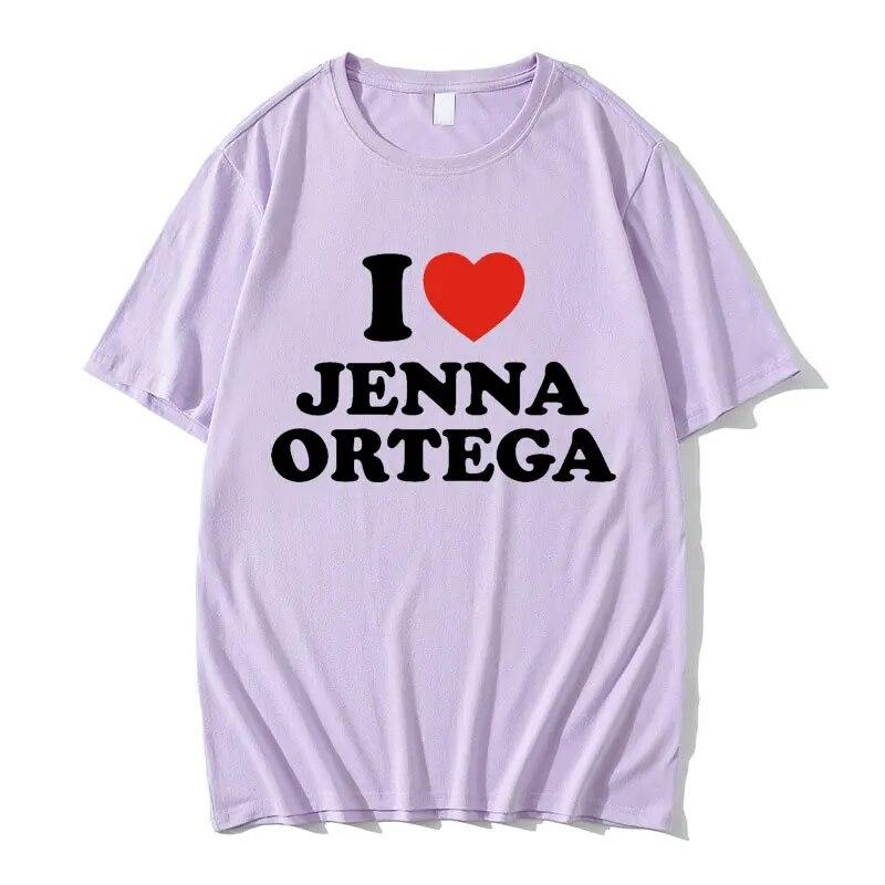 

Футболка I Love Jenna Ortega, топы, летние свободные футболки унисекс в стиле хип-хоп с короткими рукавами, унисекс, женская мода, повседневная футболка большого размера, европейский размер L