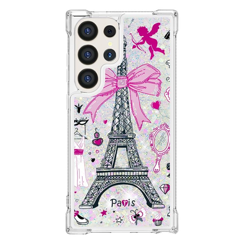 For Galaxy S24 Ultra Case Cartoon Painted Quicksand Liquid Cover On For Samsung Galaxy S23 S 24 Ultra S24 Plus Phone Case Funda