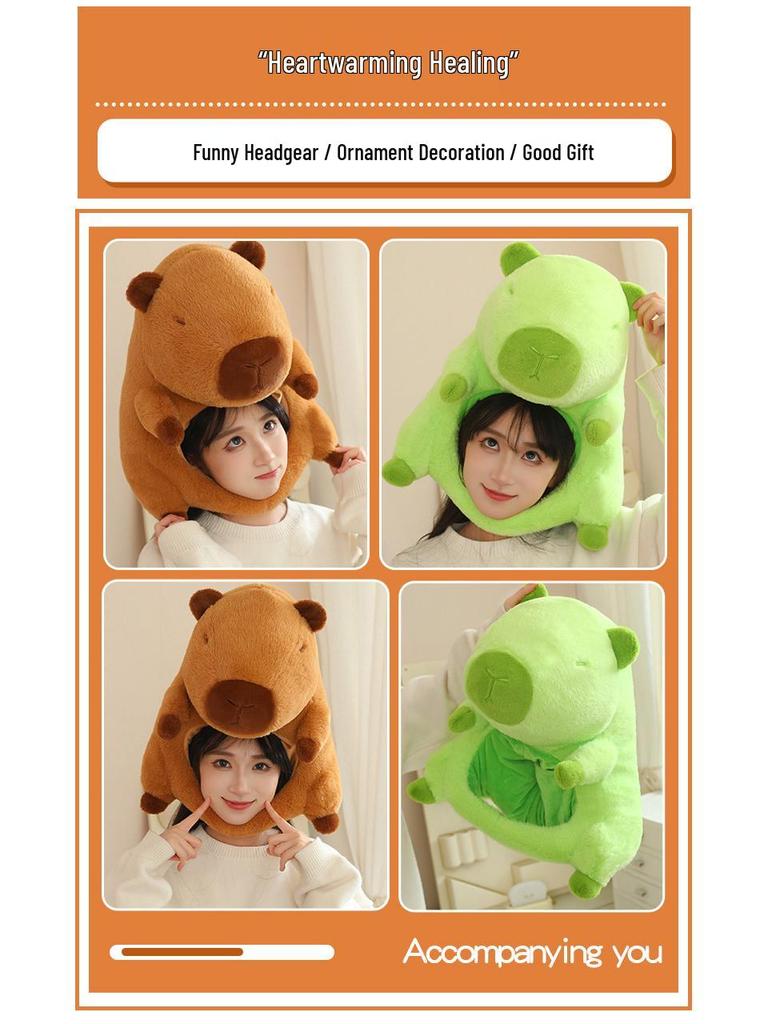 Chapeau de dessin animé Capybara Goofy: Protection Chaude des Oreilles pour Enfants