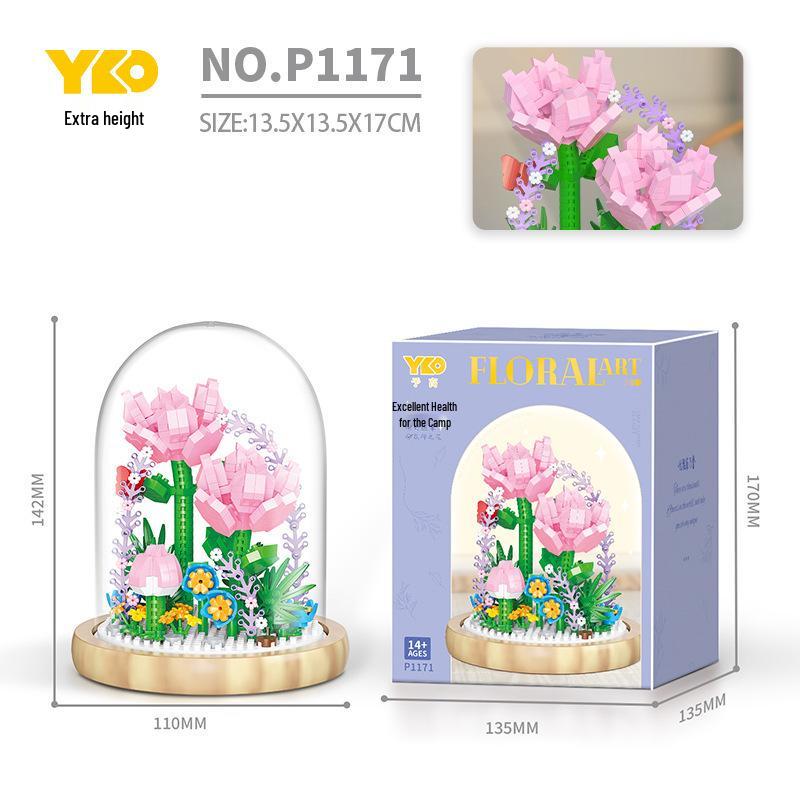 Premium Sunflower Eternal Flower Micro-Particle Building Block Toy - Compatible with Lego, Christmas Ornament, Educational Gift