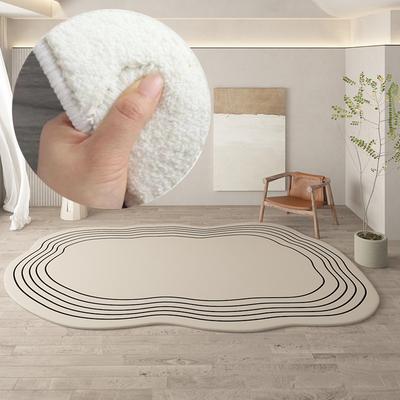 Unregelmäßiger runder Wohnzimmerteppich Heimdekoration Sonderform Verdickter flauschiger Plüsch Sofa Lounge Schlafzimmerteppiche Anpassung