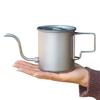 420ml Titan Pour Over Kaffeekanne Schwanenhalsauslauf Titan Faltbare Kanne Leicht Tragbar für Camping Wandern Reisen