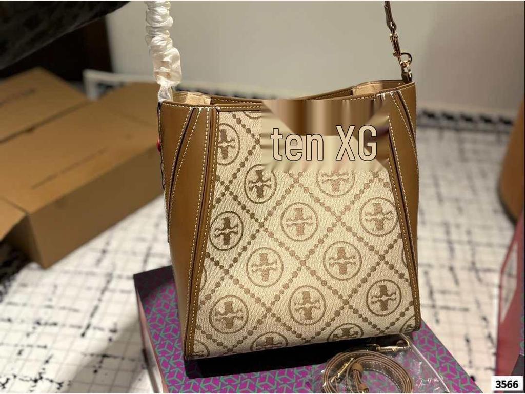 TB Damska Skórzana Konwertowalna Torba typu kubełek na ramię Crossbody