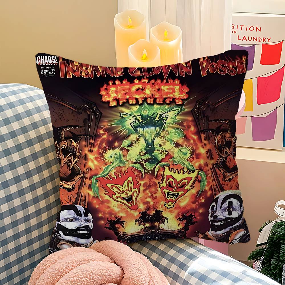 ICP Insane Clown Stitch Lucky Dragon Pillow Cover Sofa Cushion Cover Home Room Decoration Children Gift