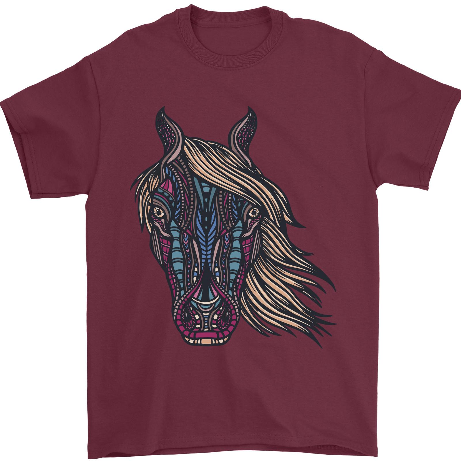 26 A Племенная Лошадь Верховая Езда Мужская Футболка 100% Хлопок Унисекс Футболка XXXL