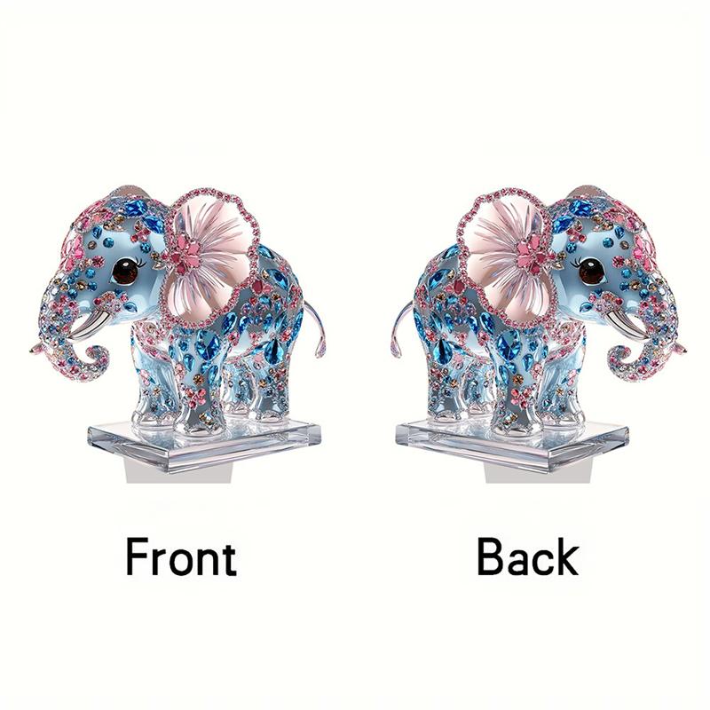 Cartoon Elephant Ornament Acrylic Home Decor Living Room Bedroom Desktop Ornament