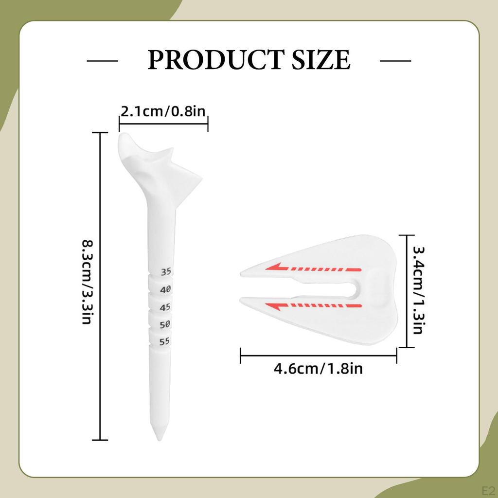 6 Pieces Golf Tee Adjustable Height Holder Positioning Unbreakable Material Suitable for Outdoor