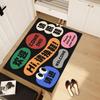 Household Door Floor Mat Creative Shoe Changing Area Floor Mat Cute Home Dust Removal Foot Mat Dirt-Resistant Wear-Resistant Silk Ring Floor Mat