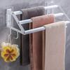 Upgrades Stainless Steel Towel Hold with Extendable 3 Rod Modern Towel Organize Suitable for Bathroom & Kitchen Use