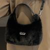 Plush Handbag Small Bag Women's 2025 Autumn New Fashion Niche High Value Foreign Style Shoulder Messenger Bag