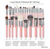 DailyQueen 30PCS High Quality GOAT Natural Hair PROFESSIONAL Pink White Black Makeup Brush Set Private Label Make Up Foundation