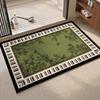 Diatom Mud Quick-Dry Non-Slip Bathroom Mat: French Style, Water Absorbing, Dirt Resistant, Easy Clean.