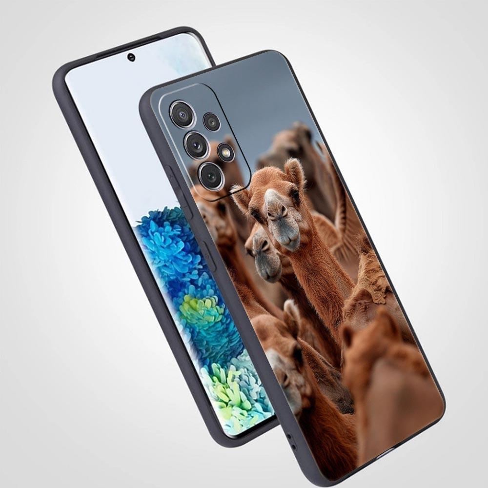 Animal Camel Phone Case for Samsung Galaxy A55 A35 A15 A14 A13 A25 A54 A51 A71 A72 A73 A32 A52 A41 5G Soft TPU Shell Fundas Bags