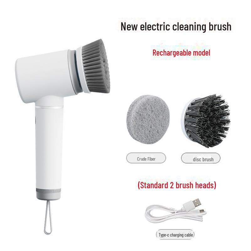 Rechargeable Electric Handheld Cleaning Brush for Kitchen, Bathroom, Dishes, and Shoes