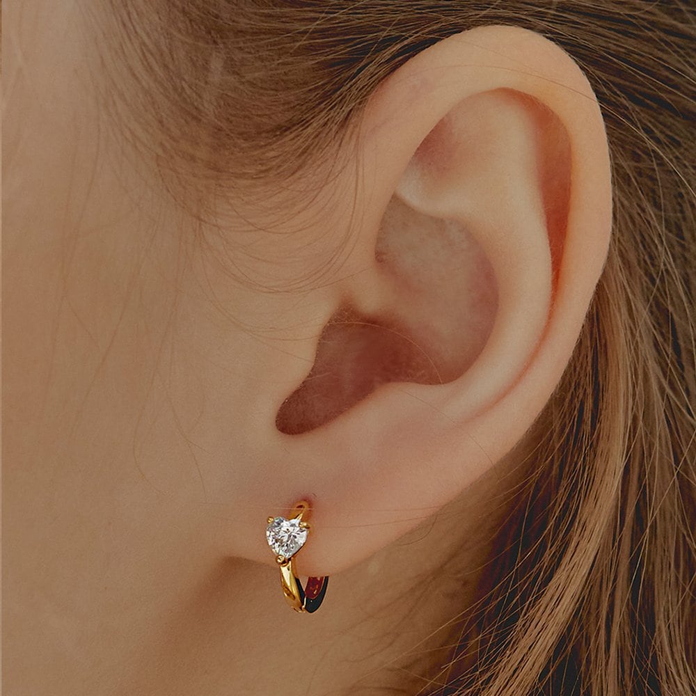 [Hei][Worn by Gabi, Itzy Chaeryeong, and Lee Chung-ah] Heart Onetouch Earring