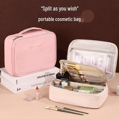 Wasserdichte Make-up-Tasche mit großer Kapazität für den grenzüberschreitenden Gebrauch, mit abnehmbaren Trennwänden und tragbarem Handtaschen-Design