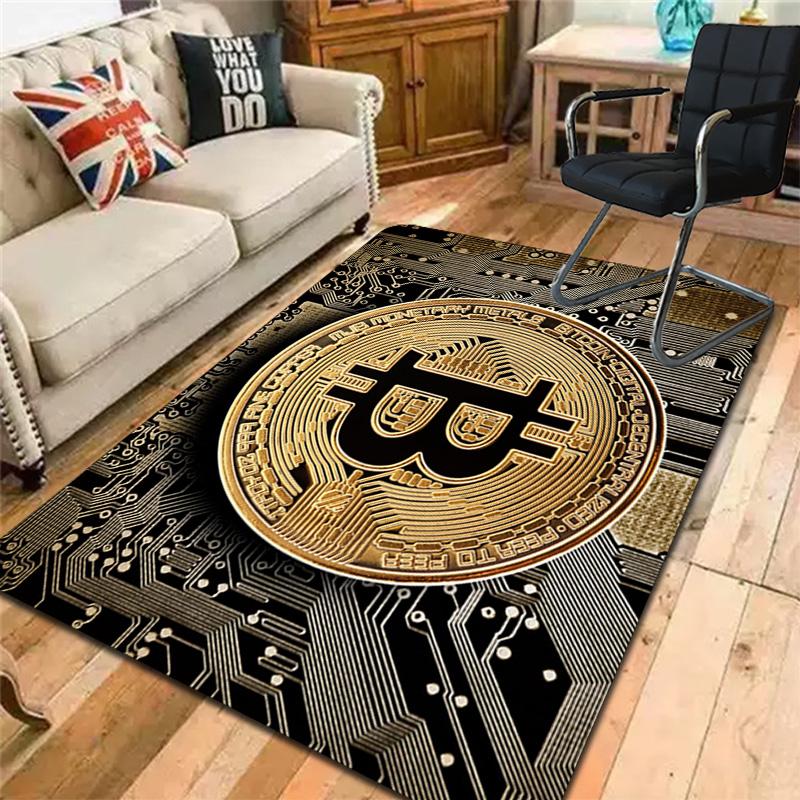 Bitcoin Rug Floor Mat for Living Room or Bedroom Soft and Comfortable Carpet a Gift for Birthday and Holiday.MFF0918124