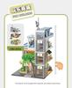 Parrot BEBE Playtown Series: Street View Cottage Building Blocks - Coffee Shop & Izakaya Assembly Toy Gift
